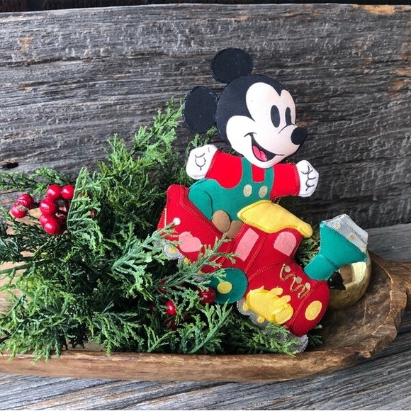 Vintage Mickey Christmas ornament Vtg Mickey Mouse Xmas tree decoration Disney❤️ - Picture 2 of 8